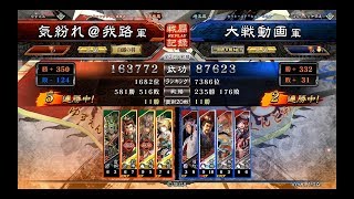 【三国志大戦4】奮激大徳vs勇略采配大水計【2017.10.12】