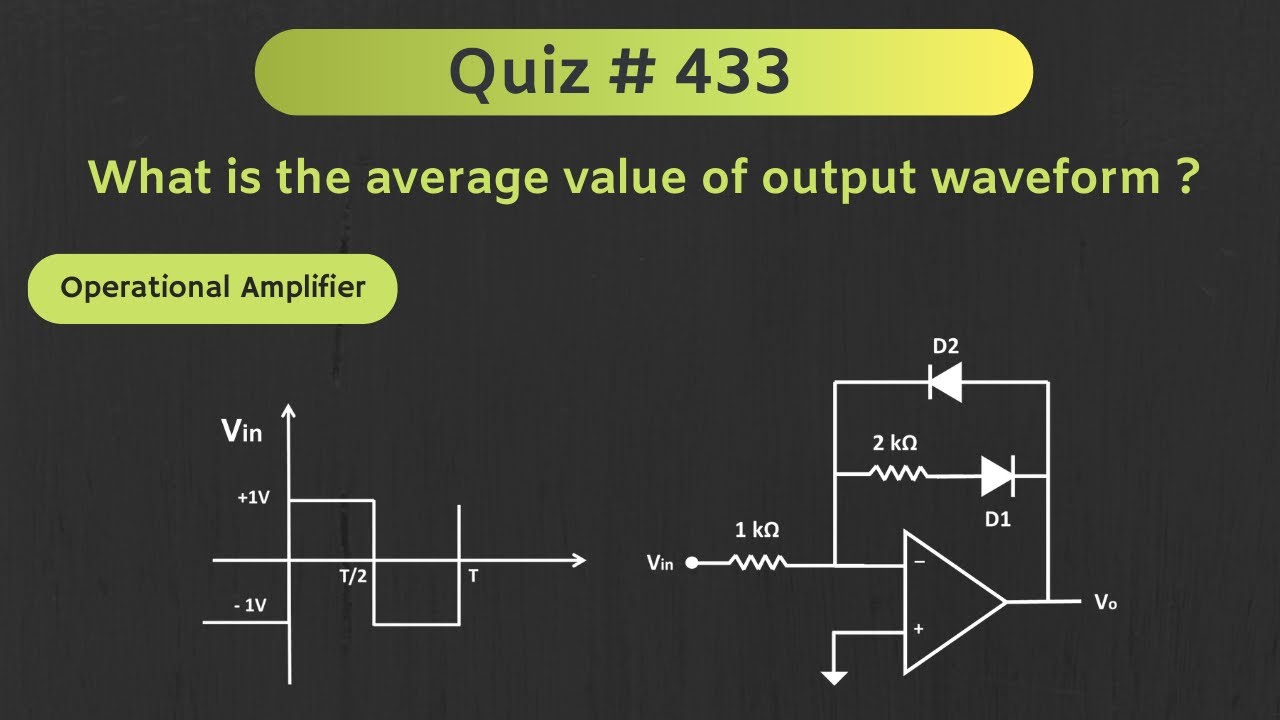 Operational Amplifier Solved Problem | Quiz # 433 - YouTube