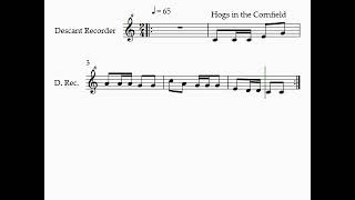 Descant Recorder Hogs in the Cornfield