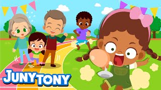 Family Fun Sports Day | Let’s Enjoy! Believe In Each Other | Family Songs for Kids | JunyTony