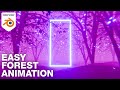 Create An easy Stylized Forest Animation Loop in Eevee, Blender Tutorial