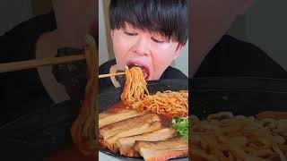 Mukbang ASMR 辛辛魚 Spicy Ramen #shorts