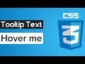 Tooltip Using Only HTML & CSS #htmlcss #cssAnimation #tooltip