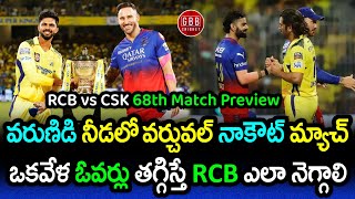 RCB vs CSK Preview 68th Match IPL 2024 | RCB Playoffs Scenario vs CSK | GBB Cricket