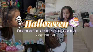 Decorando mi sala y cocina de Halloween 👻🎃 pt.1/ vlog semanal