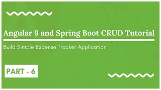 06 Angular 9 and Spring Boot CRUD Tutorial - Create model, service and component using Angular CLI