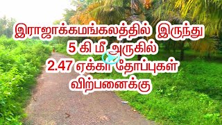 இராஜாக்கமங்கலத்தில் இருந்து 5 கி மீ அருகில் 2.47 ஏக்கர் தோப்புகள் விற்பனைக்கு | JEYAM PROPERTIES