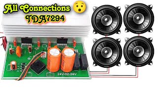 TDA7294 Stereo Channel Audio Amplifier Kit Connection||TDA7294 Home Amplifier Board Sound Testing