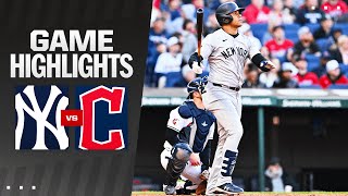 Yankees vs. Guardians Game 2 Highlights (4/13/24) | MLB Highlights