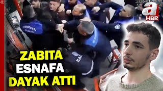 İzmir'de zabıta engelli esnafı darbetti! O anlar kameraya böyle yansıdı | A Haber