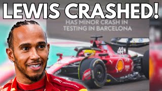 Lewis Hamilton CRASHED While Testing For Ferrari In Barcelona!