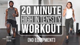 20 Minute FULL BODY HIIT Workout (Bodyweight/No Equipment)