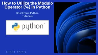 Python Modulo Operator (%) Explained | Learn Remainders and Even/Odd Checks for Beginners