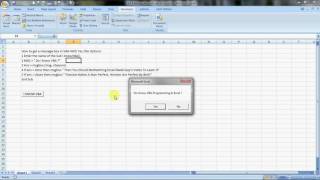 VBA VBA Code For Creating a Message Box In Excel With Yes No Options