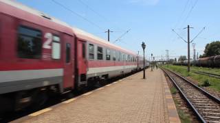 Train Bucuresti - Vadul Siret (with sleeping car to Kyiv) arriving at Suceava