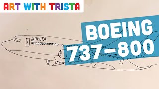 How to Draw a Boeing 737-800 - Art With Trista