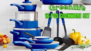 Upgrade Your Kitchen: With Greenlife 16 Piece Soft Grip Ceramic Non Stick Cookware Set