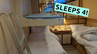 Crown Princess - Inside Cabin Tour | Sleeps 4 People | Interior Cabin C252