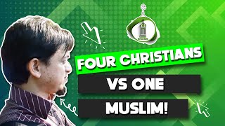 Four Christians vs One Muslim: Mansur Takes on the Challenge | Speakers Corner | Hyde Park