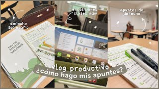 Mis APUNTES REALISTAS + Vlog productivo de clases 📚🪐