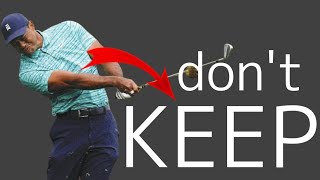 Why do you put your thumb on the grip when playing golf?