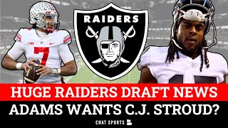 HUGE Raiders Draft Rumors: C.J. Stroud Wants To Play With Davante Adams & The Las Vegas Raiders