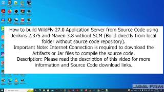 How to build WildFly 27.0 from Source Code using Jenkins 2.375 and Maven 3.8 without SCM