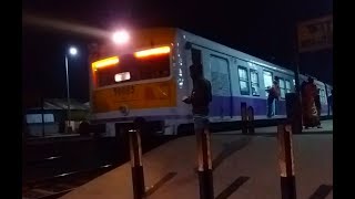 Sunday Night : 31921 Sealdah Gede Local Train Departs-at Majdia Railway Station of E.R