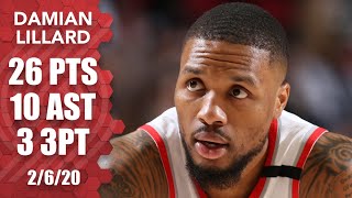Damian Lillard records 26-point double-double in Spurs vs. Trail Blazers | 2019-20 NBA Highlights
