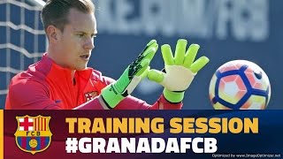 Denis Suárez and Ter Stegen reappear for midweek workout