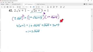 #42 solving square root equations