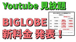 【速報】Youtubeが見放題！ BIGLOBEの格安SIMが一気に値下がり