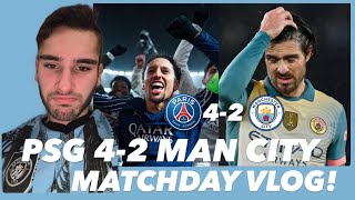 Man City Bottle 2-0 Lead to Lose 4-2 away at PSG! / PSG 4-2 Man City Matchday Vlog!