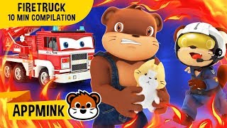 appMink Team | Toy Vehicles | Firetruck | Fire rescue | Firefighting Cartoons | ESL Cartoons