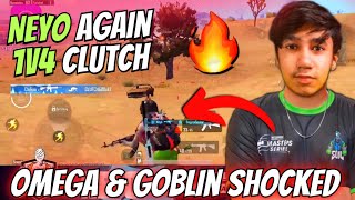 Omega \u0026 Goblin Shocked by Neyo 1v4 Clutch 😱 | SouL Neyo 🔥 | Team Soul 🚀