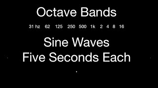 Sine Wave Octave Bands 31 Hz - 16KHz