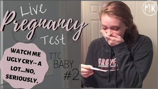 LIVE PREGNANCY TEST | Watch me UGLY CRY | TTC Baby #2 | 11 DPO | Cycle 6