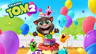 My Talking Tom 2 Special 10 Year Birthday with 100000 Free Gold Update Gameplay (Android,iOS) HD
