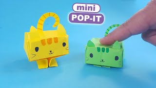 Origami POP IT Fidget Toys - Paper Cats. Miniature Viral TikTok Anti-Stress Fidgets. DIY paper craft