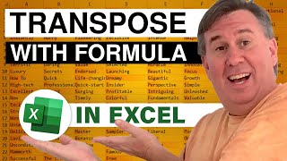 Excel - How To Switch Row And Column In Excel (Transpose with a Formula) - Episode 1623