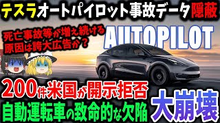 テスラ国ぐるみで200件以上の自動運転事故を隠蔽！技術の致命的な欠陥と闇【ゆっくり解説】