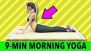 9-Minute Morning Yoga Workout - Stretch and Strength