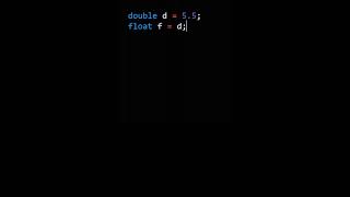 incompatible types: possible lossy conversion from double to float