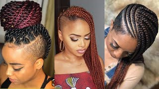 🔥Dope Cut!🔥 Classy and Stylish Tapered Braids | Shaved Side Natural Hairstyles for Black Women