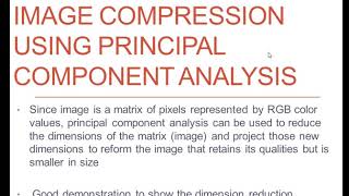 Image compression using principal component Analysis | simple function in R console