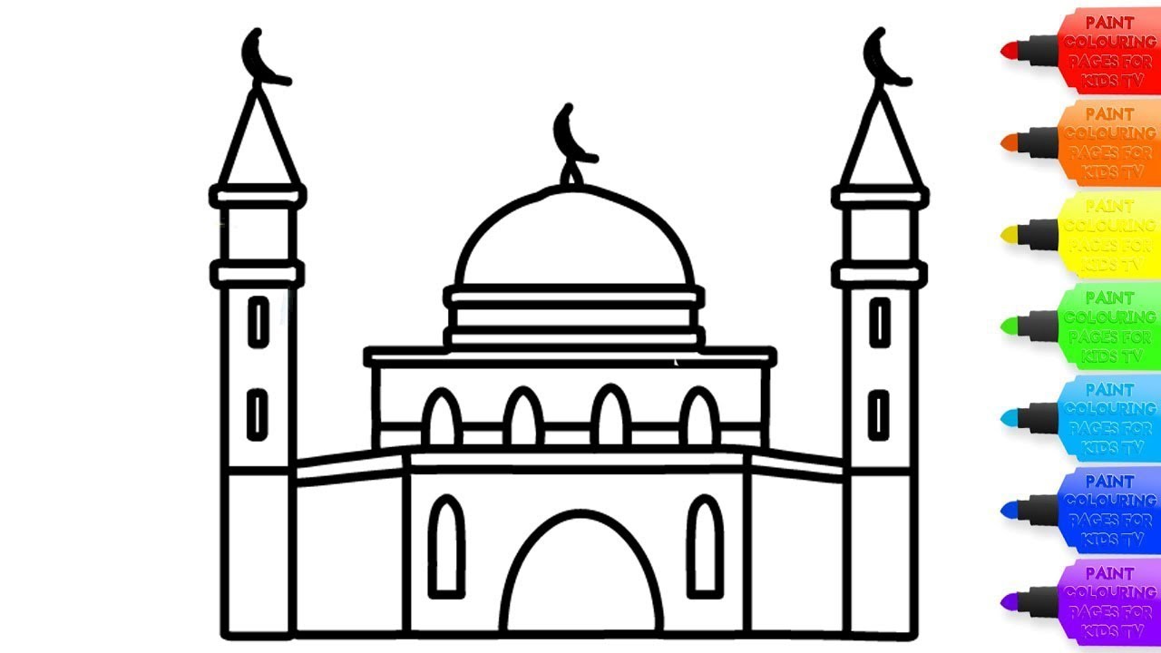 Childrens Mosque Coloring Pages - Coloring Pages For Kids