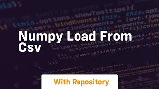numpy load from csv