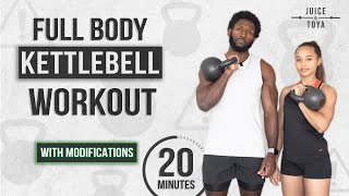 20 Minute Full Body Kettlebell Workout (With Modifications)