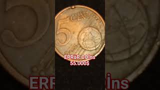 5 Euro cent Germany 2005 Error#eurocoin#germancoin  #errorcoin#penny #rarecoins #usaoldcoin