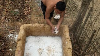 Primitive Technology:Lime Kiln-part 2-success rate:from 30% to 70% Primitive life!